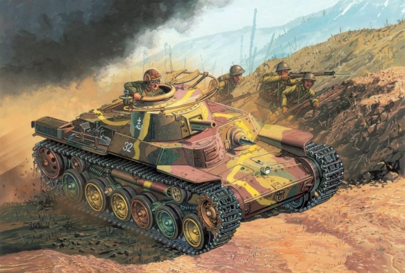 Японский средний танк Type 97 (chi-ha)