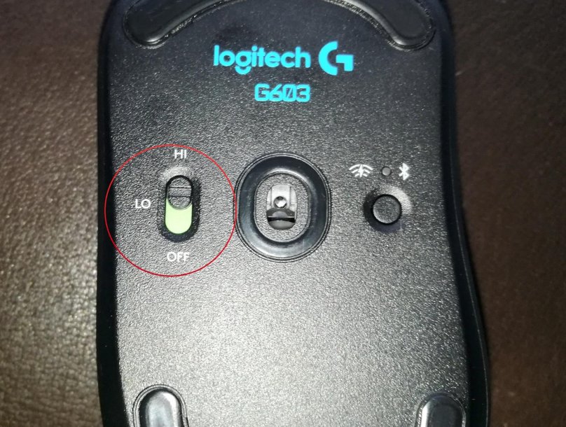 Срывает сенсор на мышке