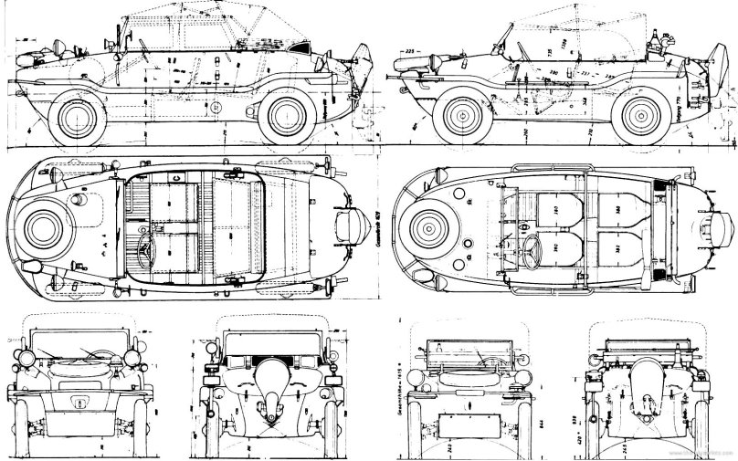 Volkswagen Typ 166 Schwimmwagen чертежи