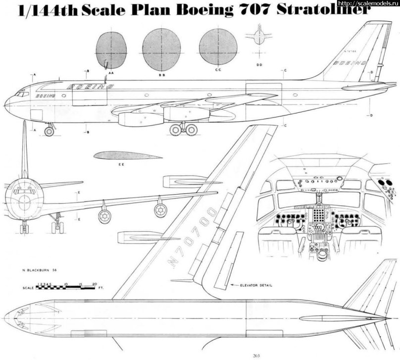 Boeing 707 чертеж