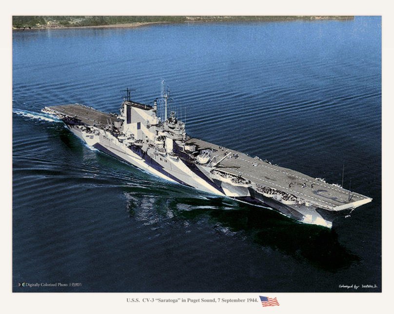 Модель авианосца Саратога