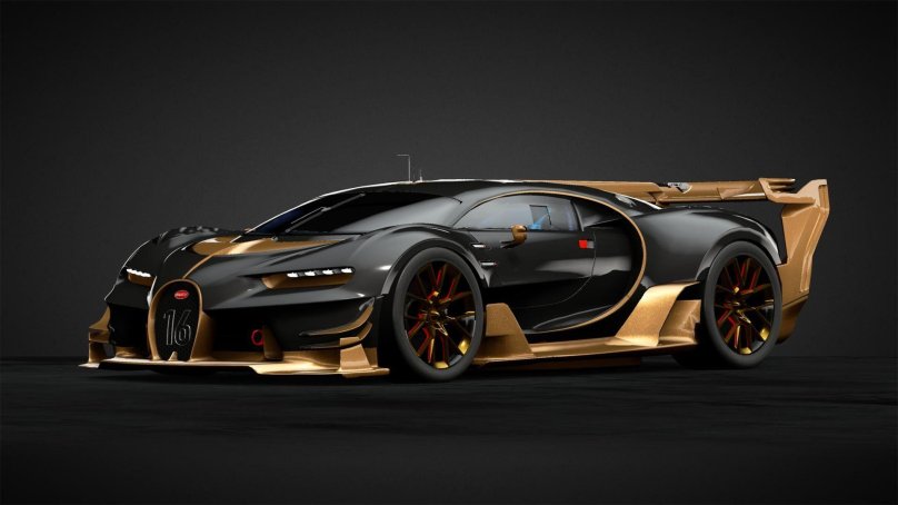 Бугатти Шерон Золотая