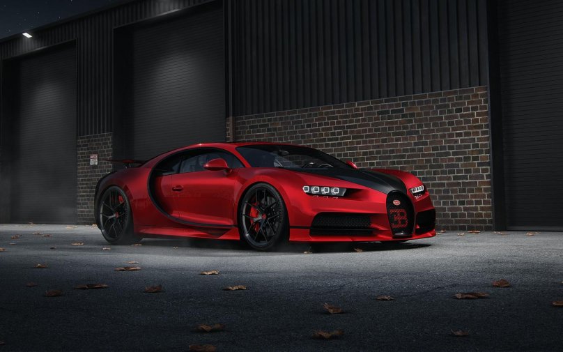 Красный Бугатти на обои