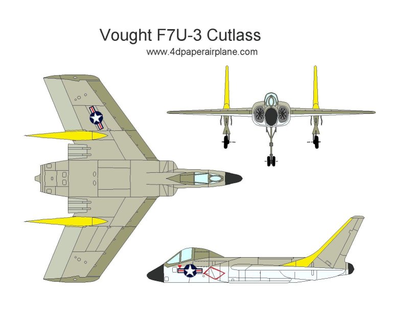 Истребитель Vought f7u Cutlass схемы окраски