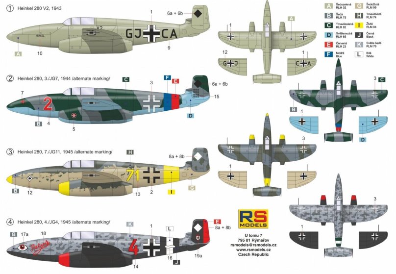 1/72, RS models, Heinkel he 280v-2