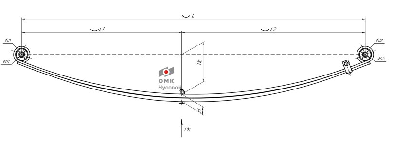 Рессора задняя Пежо боксер 3