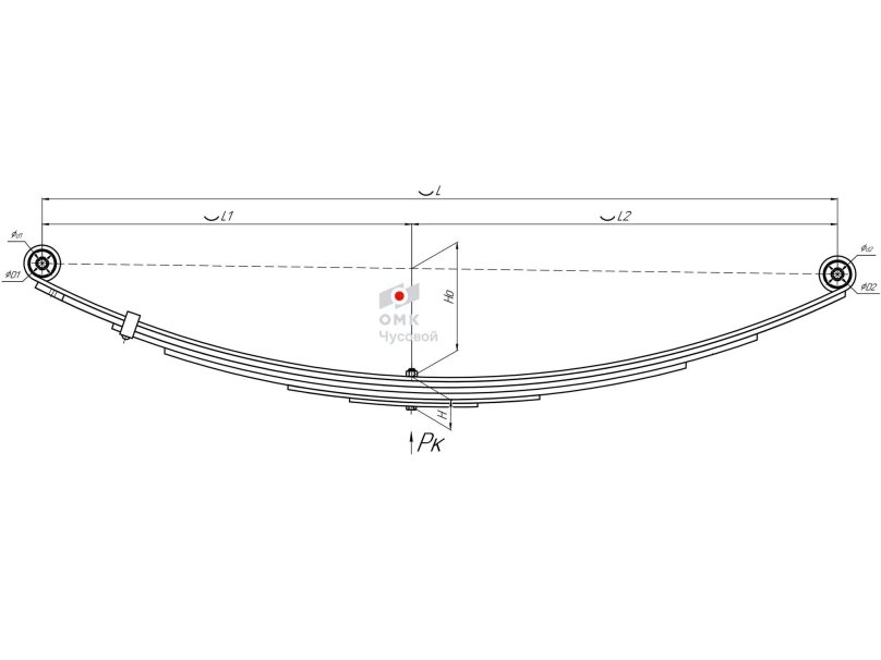Ширина листа рессоры Газель 3302