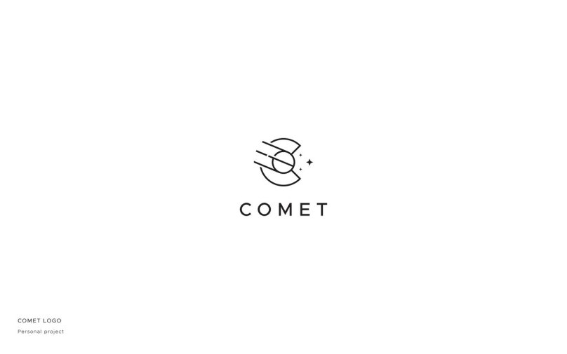 Комета логотип Минимализм
