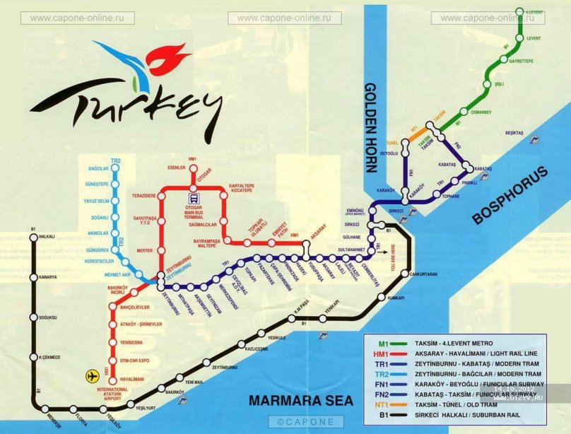 Трамвай т1 Стамбул схема