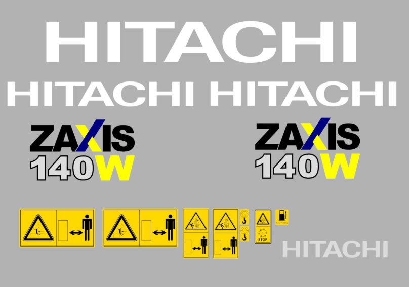 Hitachi Zaxis наклейки