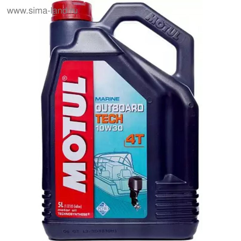 Моторное масло Motul outboard Tech 4t 10w-30, 4л