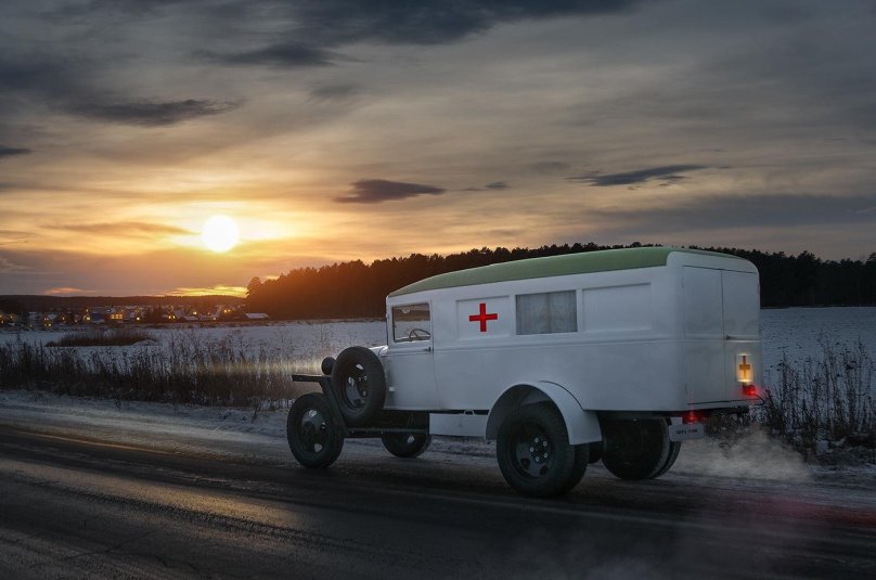 Санитарный фургон ГАЗ-55