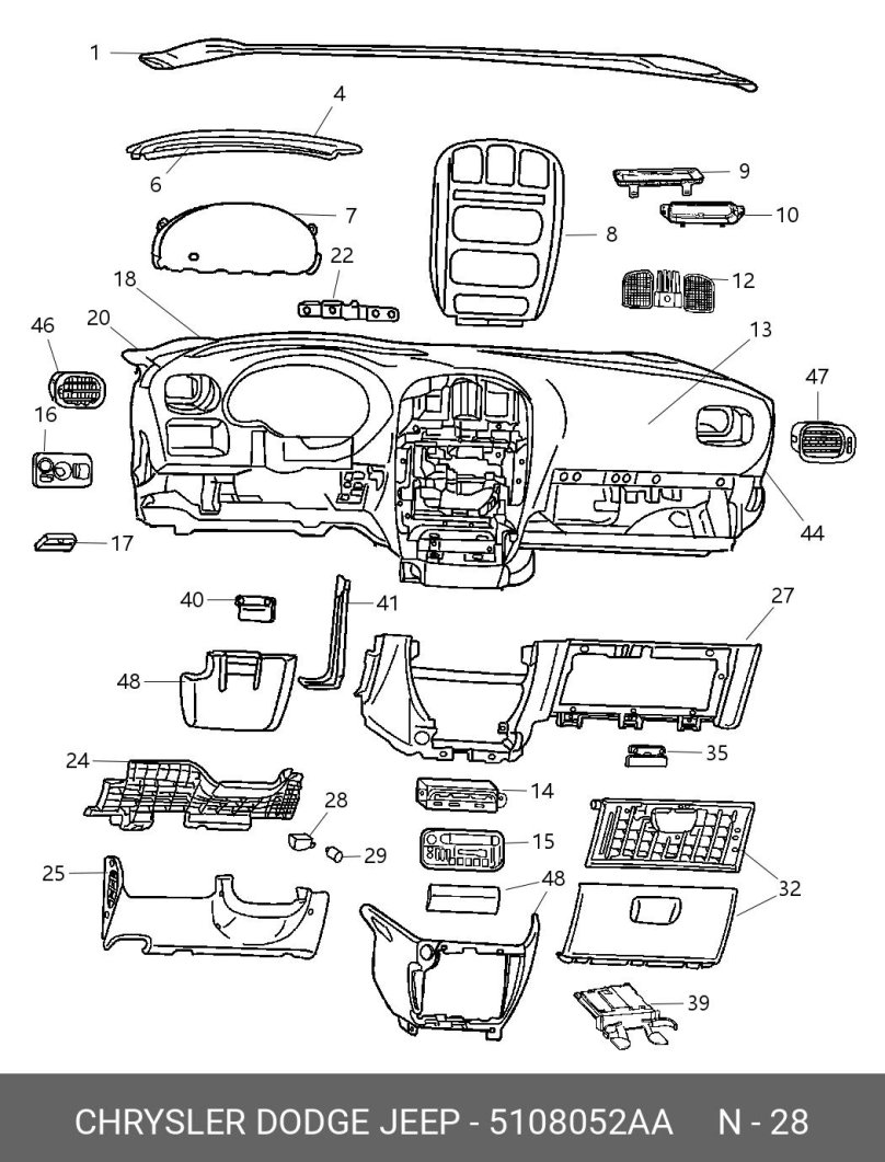 Додж Караван 3 панель