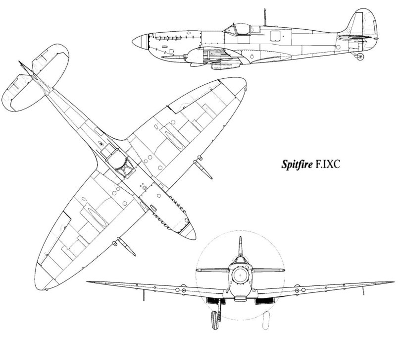 Supermarine Spitfire чертежи