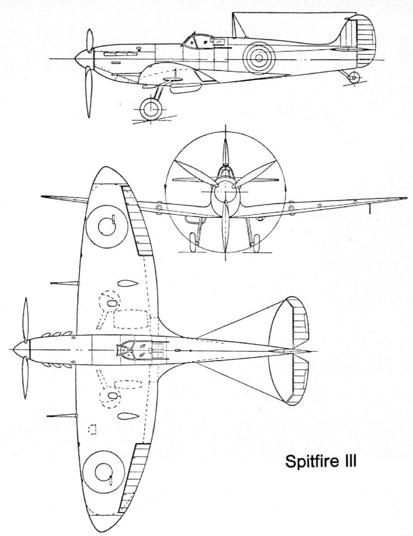Spitfire MK 5 чертеж