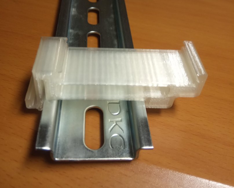 Крепление на Дин рейку 3д модель