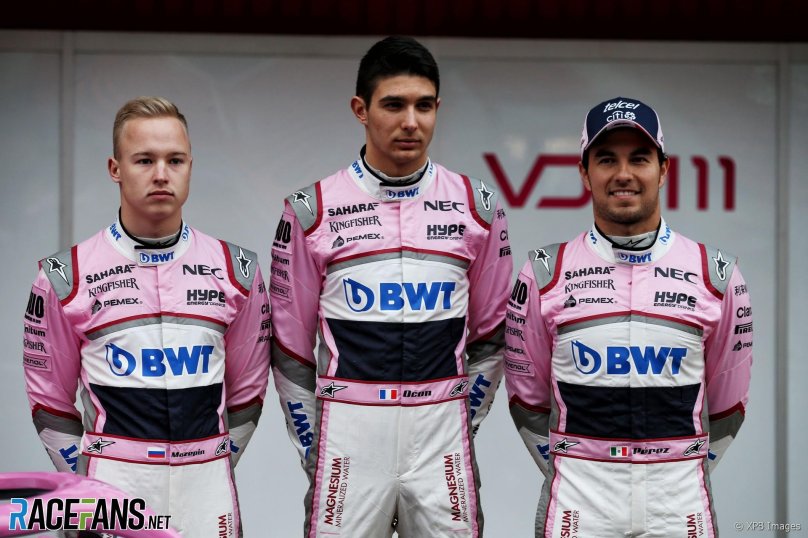 Force India f1 гонщики