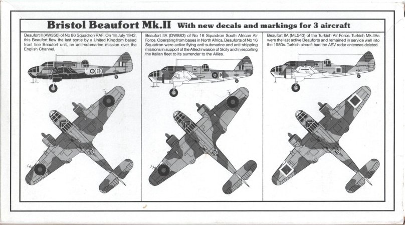 Bristol Beaufort MK.I чертежи