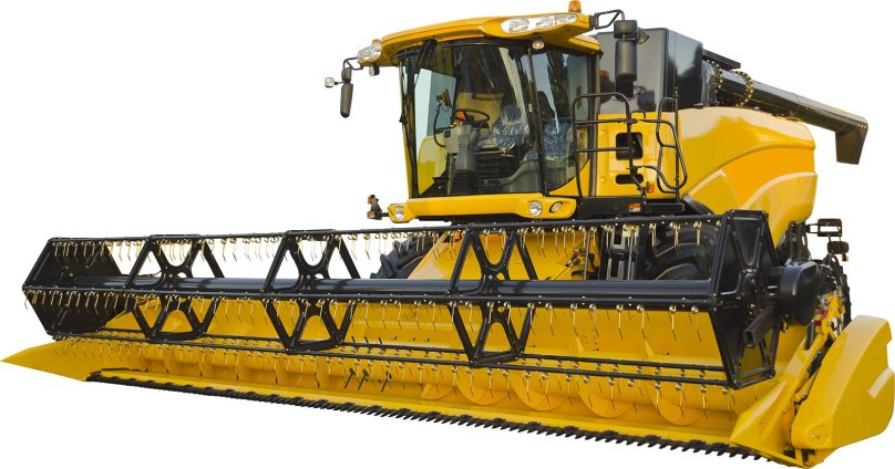 Комбайн на белом фоне