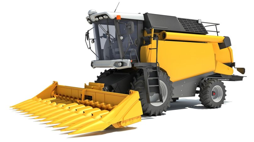 Комбайн 3d модель