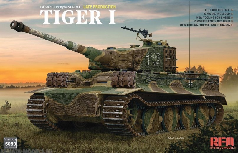 RM-5080 1/35 Tiger i late Production w/Full Interior &amp; Zimmerit