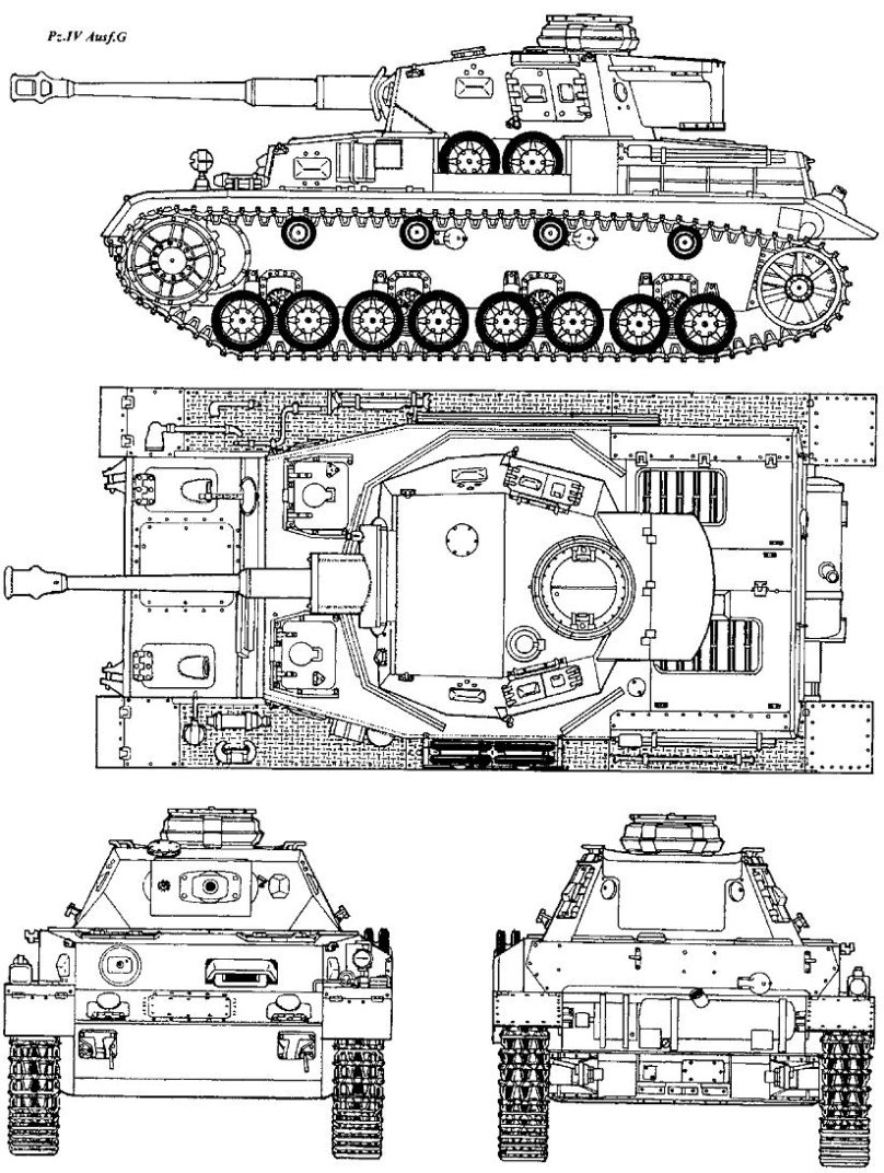 Чертёж Panzer 4