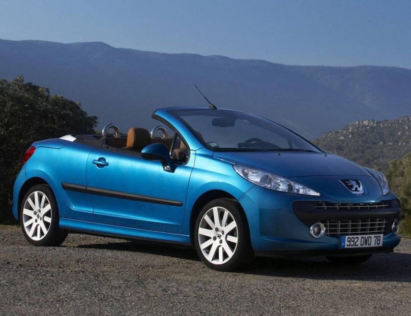 Пежо красный кабриолет