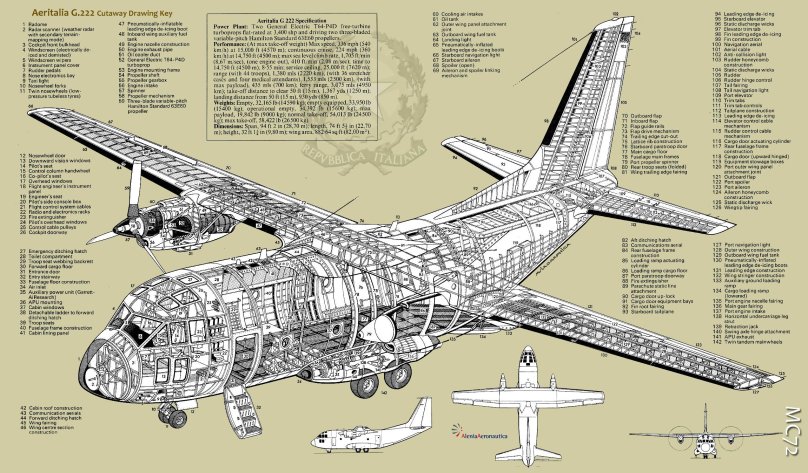 Кабина c-130 Геркулес чертеж