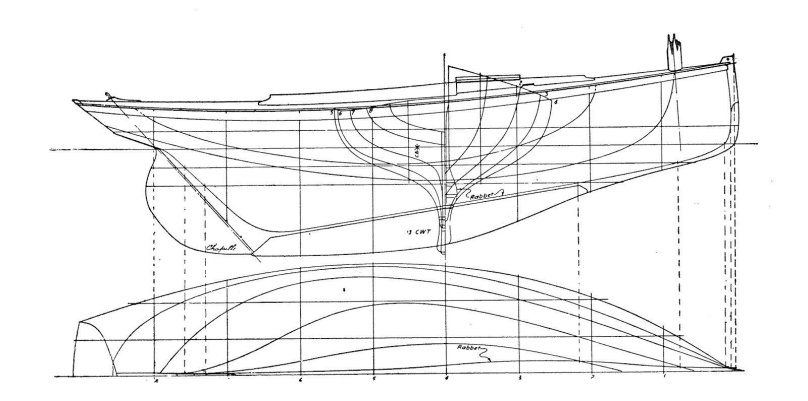 КЭТБОТ чертежи catboat Plans
