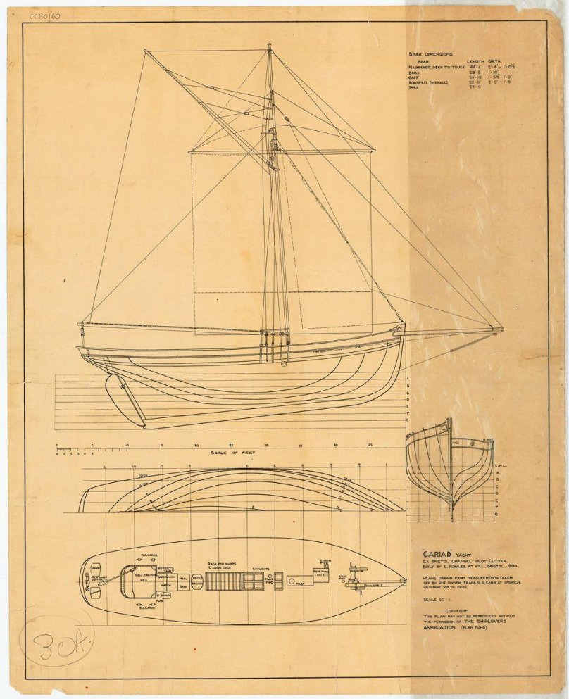 Lady Nelson куттер чертежи