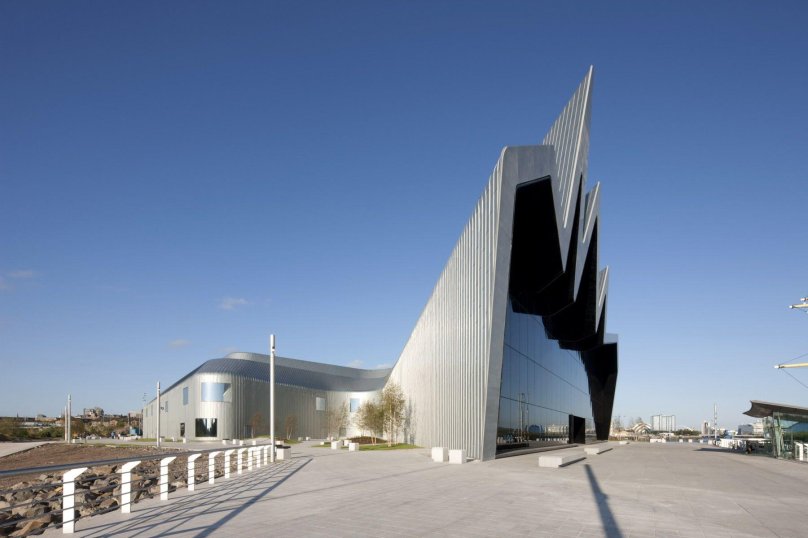 Музей транспорта Риверсайд Глазго архитектура