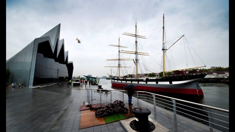 Музей транспорта Риверсайд Глазго архитектура