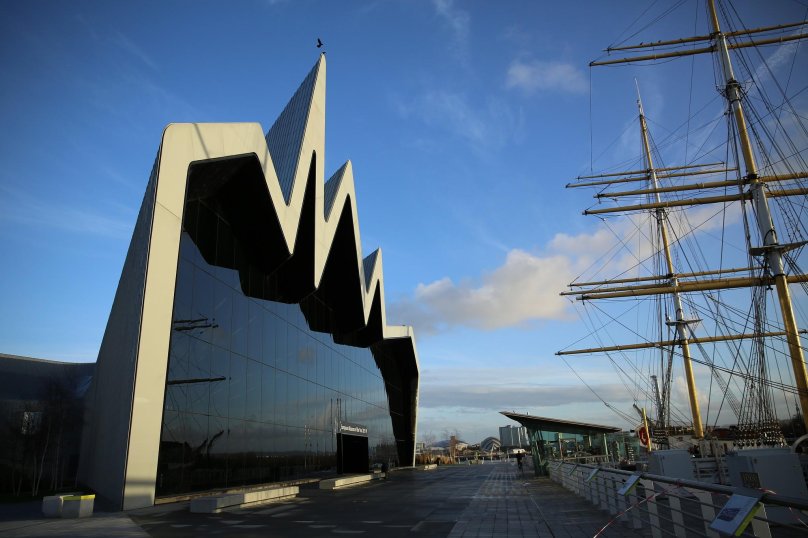 Заха Хадид музей транспорта Риверсайд Глазго Великобритания