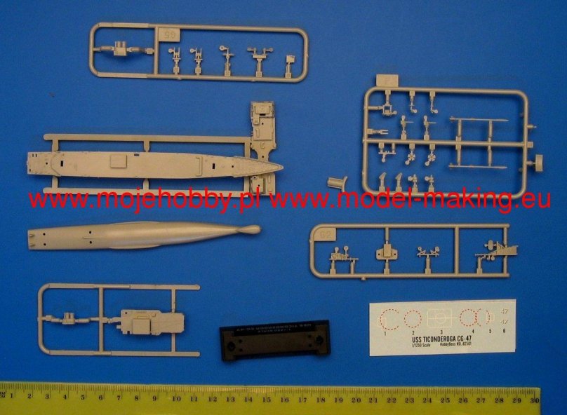 1/350 USS Ticonderoga CG-47. Mini Hobby model.