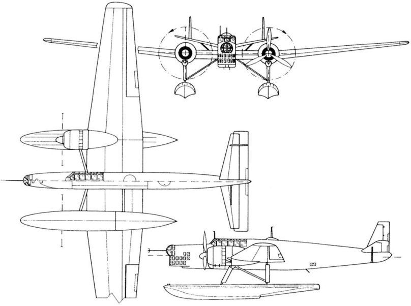 Bloch MB.210 чертежи