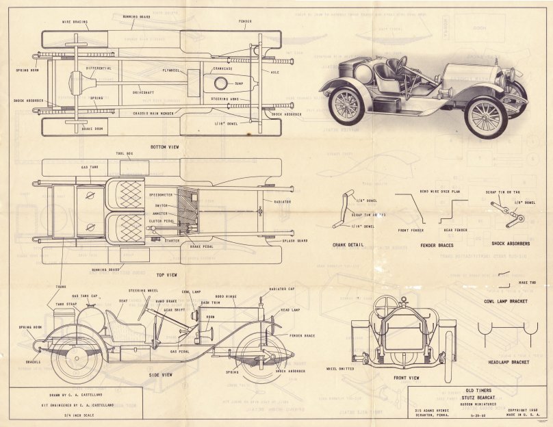 Ford model a 1927 Blueprint
