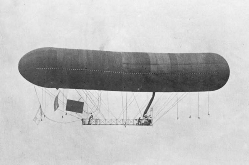 Первый дирижабль России "учебный" - 1908