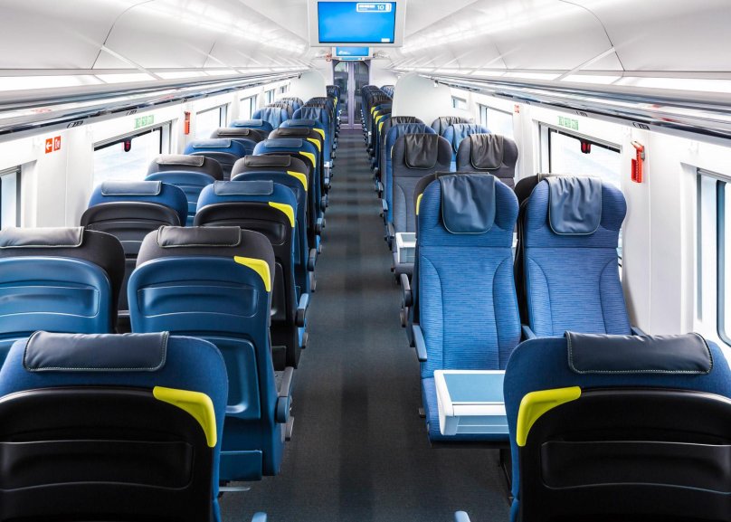 Поезд Eurostar Лондон Париж салон