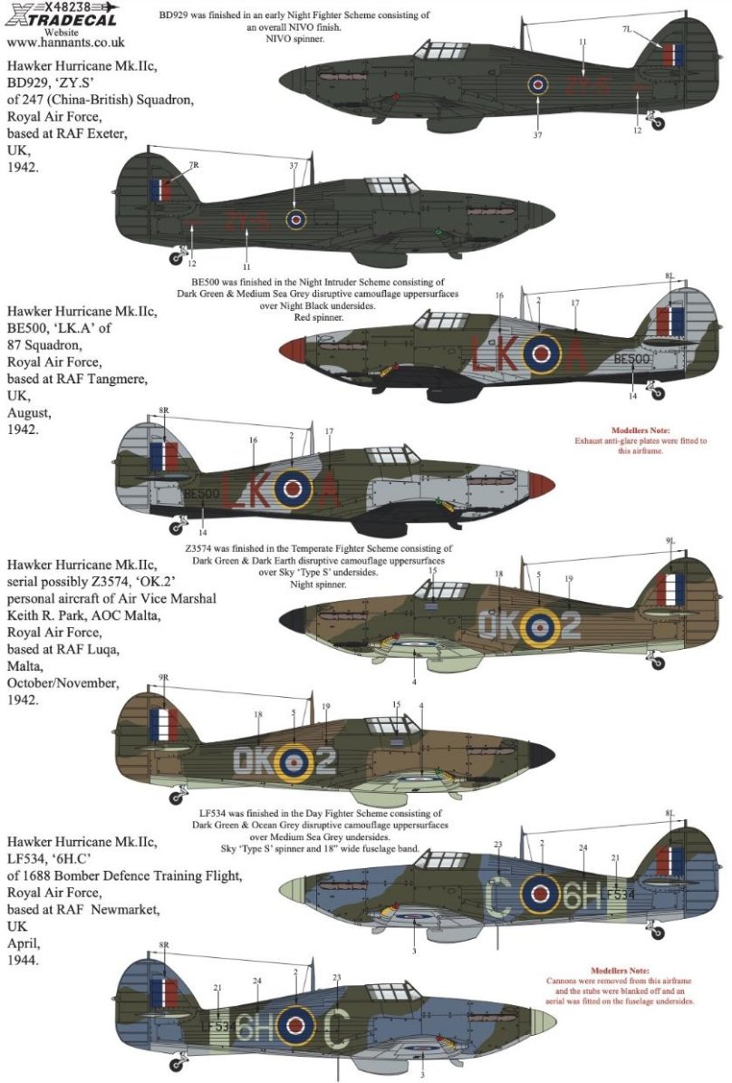 Hawker Hurricane mk2 чертежи