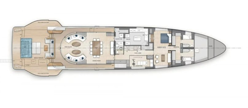 Benetti Oasis 34m чертеж