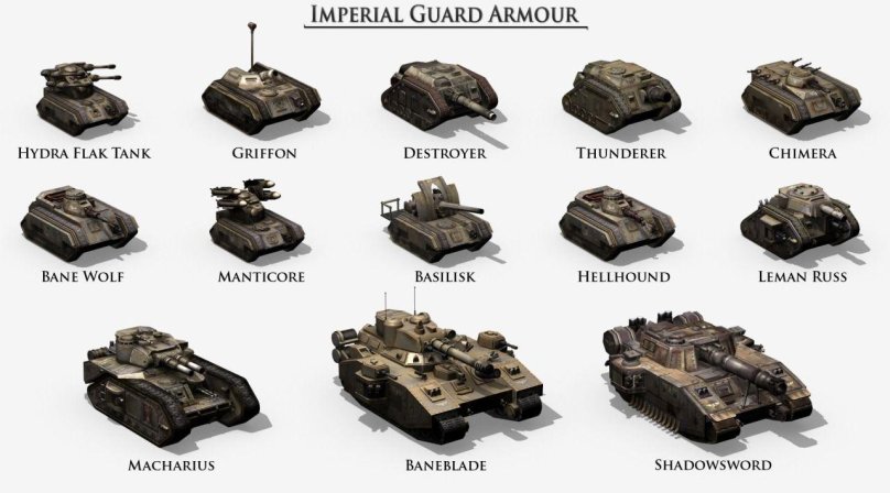 Техника имперской гвардии Warhammer 40k