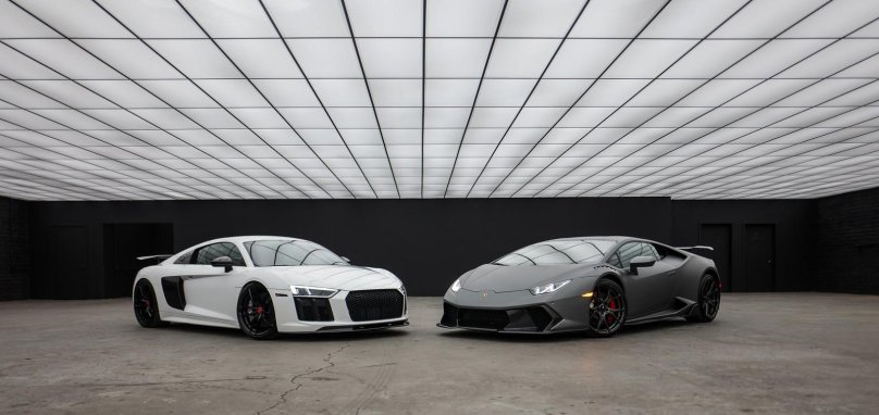 Audi r8 и Lamborghini Huracan