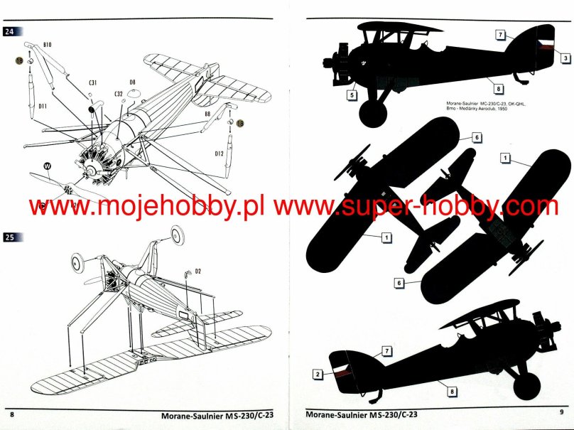Чертежи Morane-Saulnier MS-406