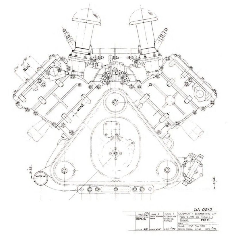 Двигатель v8 чертеж