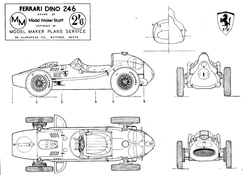 F1 Ferrari Blueprint