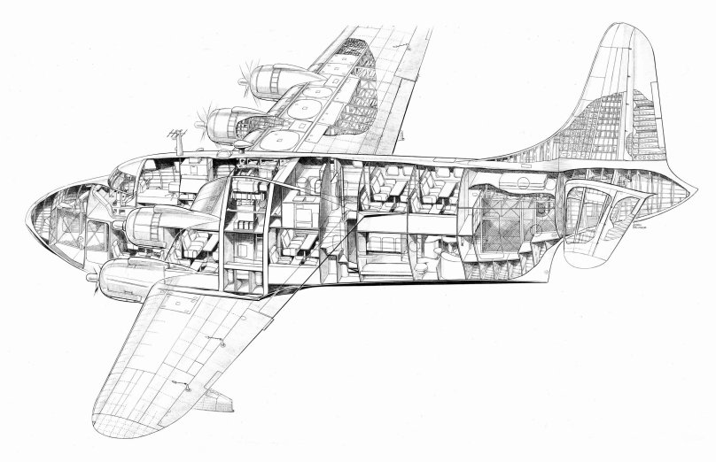 Самолет в разрезе