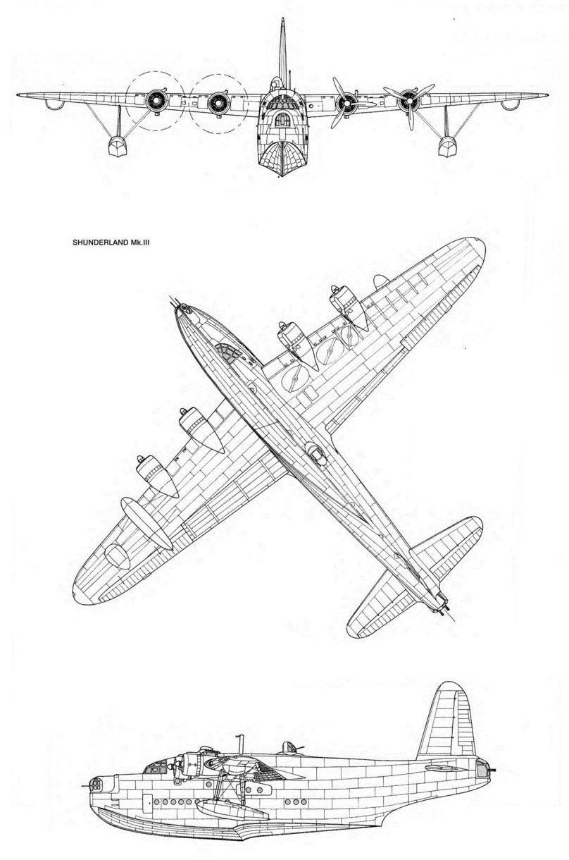 Short Sunderland чертежи