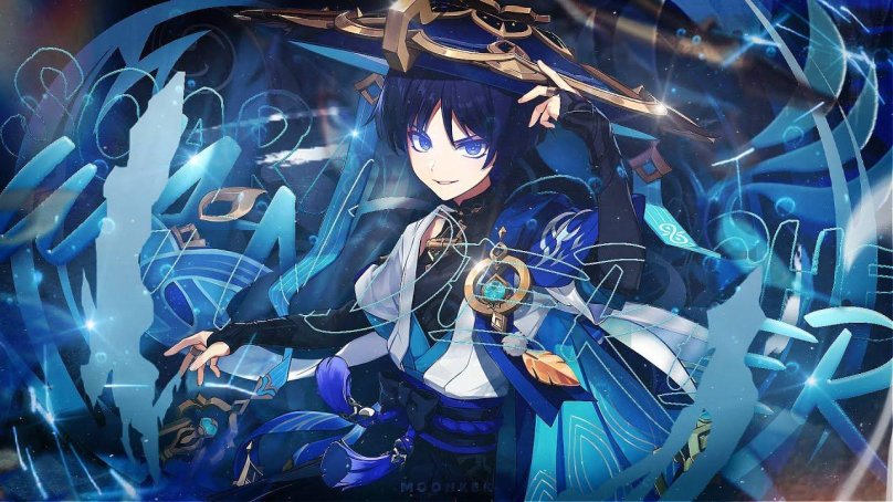 Странник Геншин арт