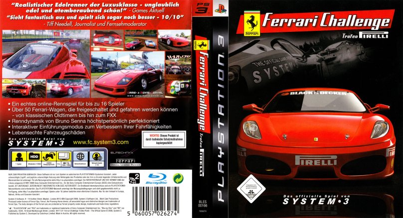 Ferrari Challenge: Trofeo Pirelli ps3 обложка