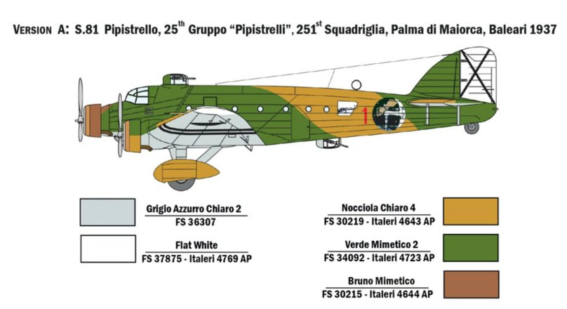 Бомбардировщик SM-81 pipistrello 1:72 Italeri